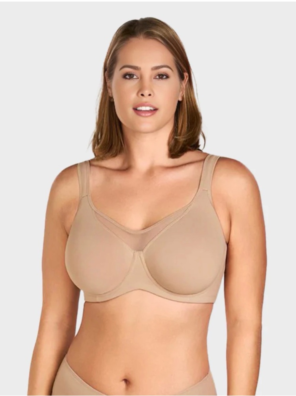 SheCurve - NWB PLUS SIZE COOLING FULL COVERAGE MINIMIZER BRA - NUDE SIZE 34F